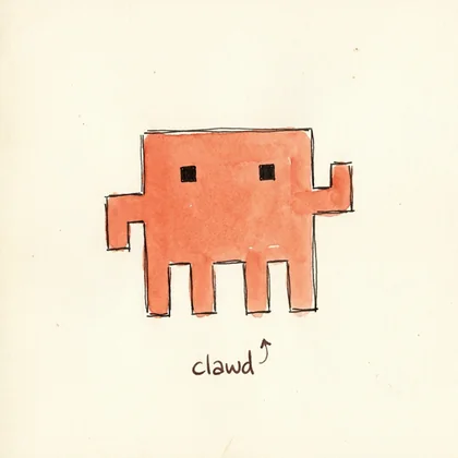 Clawd, la mascota de Claude Code, saludando